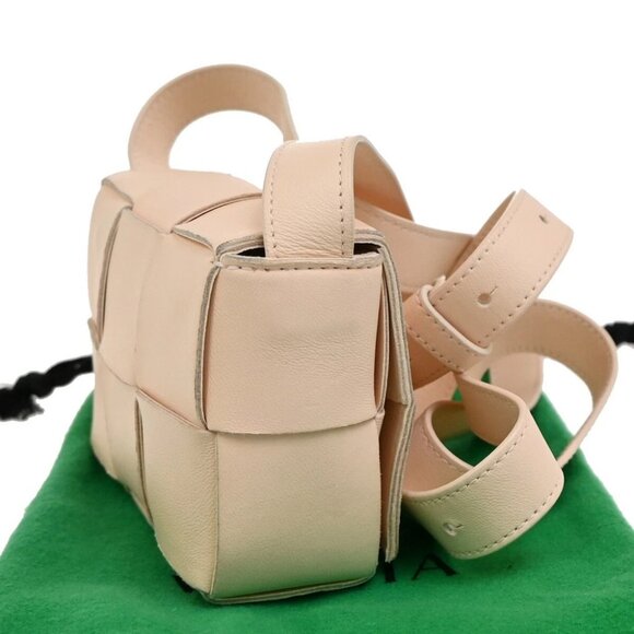 BOTTEGA VENETA Logo Mini Candy Cassette Shoulder Bag Leather Pink - Picture 4 of 16